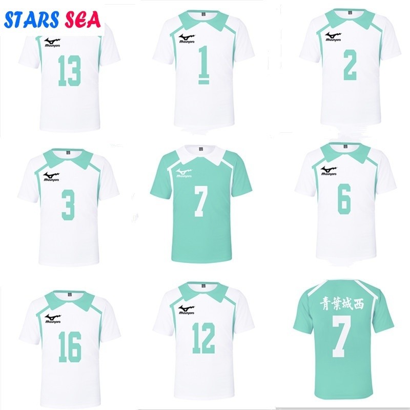 2024 Nova Oikawa Tooru Cosplay Camiseta Aoba Johsai Volleall Clube Topos Kunimi Akira Iwaizumi Roupas Esportivas