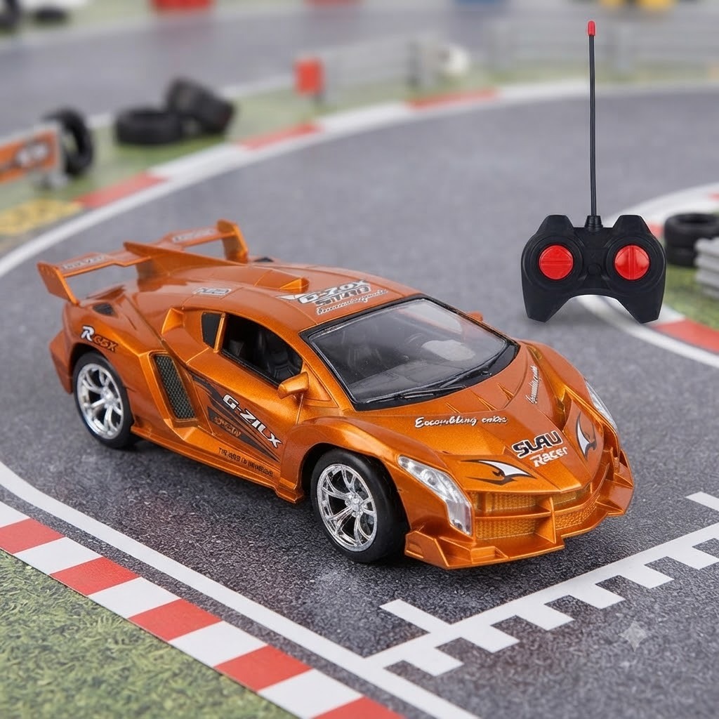 Carro de Controle Remoto Carrinho 30cm Lamborghini Brinquedo Racing Hot Laranja Promoçao Presente