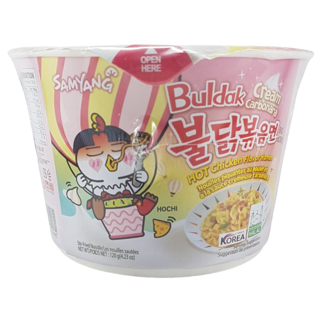 Lamen Coreano Samyang Hot Chicken Creme Carbonara Big Bowl 105g