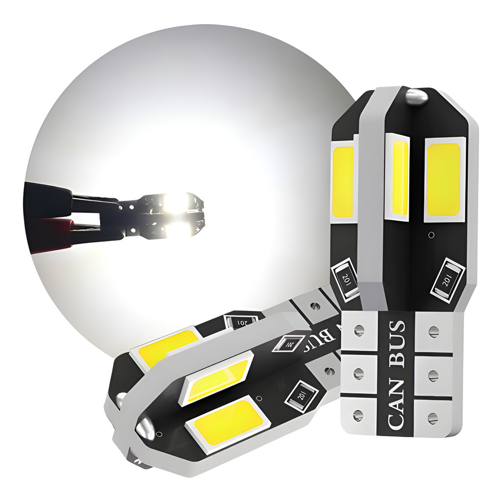 2 Lâmpada Led Branco Lanterna Placa Hyundai Santa Fe