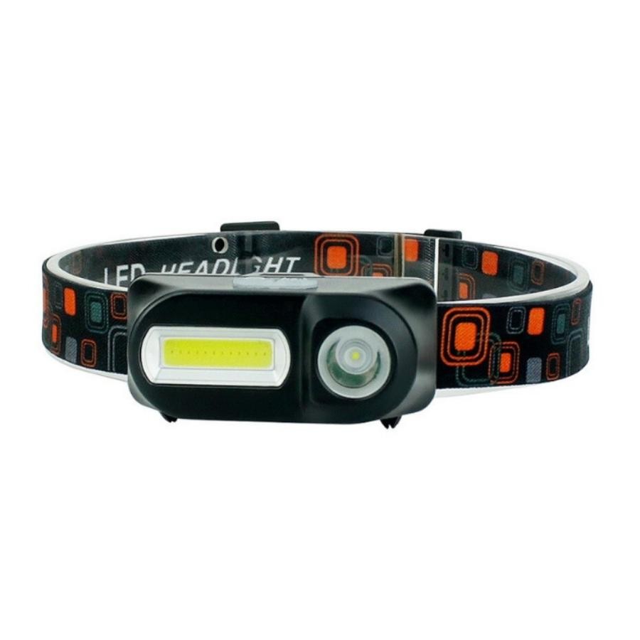 Lanterna Cabeça Recarregável LED T6 e Cob para Aventura
