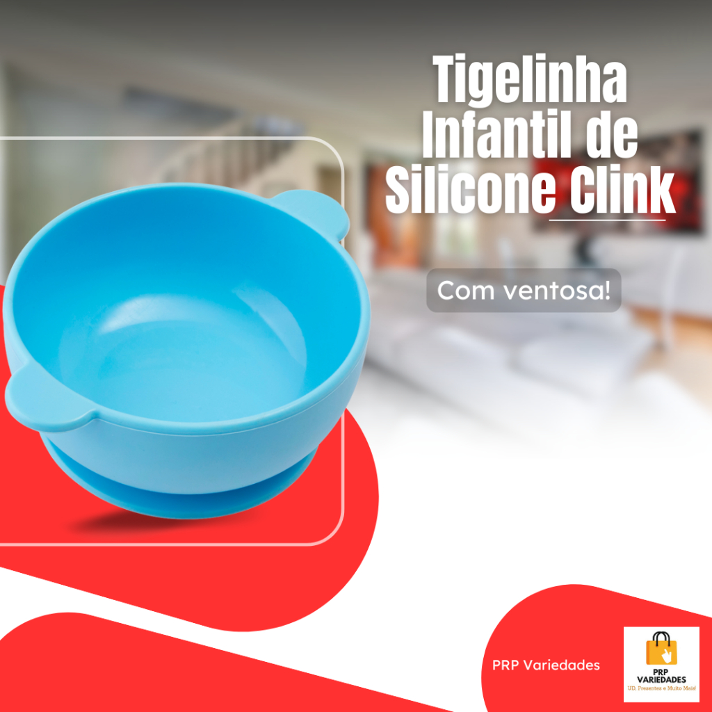Tigelinha Infantil com Ventosa Antiderrapante Fixa Fácil– Clink | Ideal para Bebês e Crianças Silicone Seguro BPA Free
