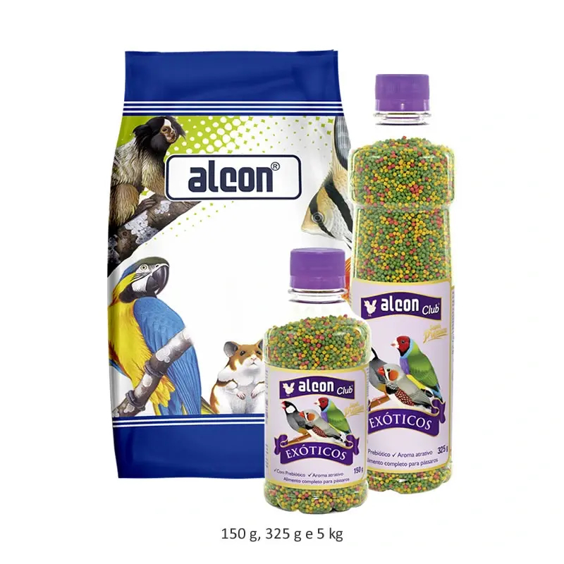 Ração Alcon Club Exóticos Super Premium 325g | Alimento Completo para Diamante de Gould, Mandarim, Manon e Calafate