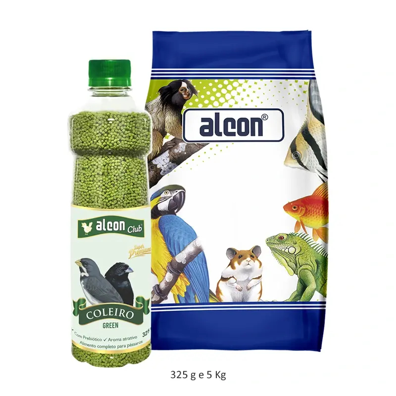 Ração Alcon Club Green Coleiro e Tiziu 325g - Nutrição Completa e Limpeza Fácil