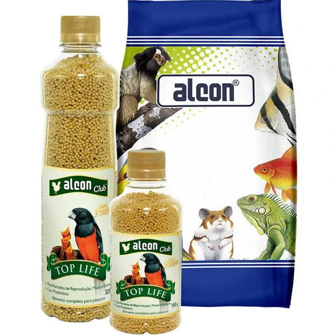 Ração Para Pássaros Alcon Club Top Life – Reprodução, Muda de Penas e Imunidade (325g e 5kg)