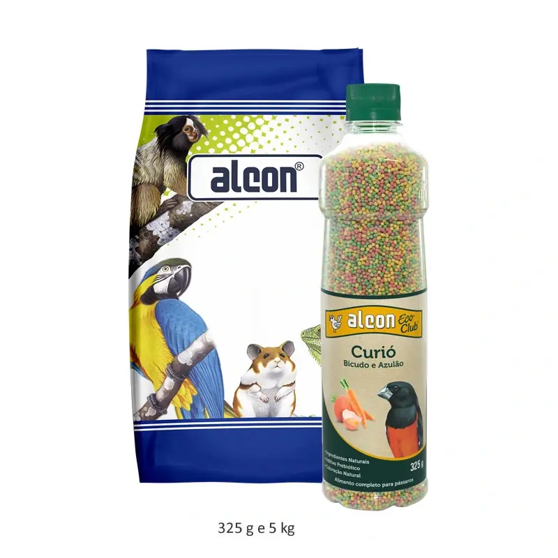 Alcon Eco Club Curió, Bicudo e Azulão 325g – Alimento Extrusado Premium para Aves Silvestres