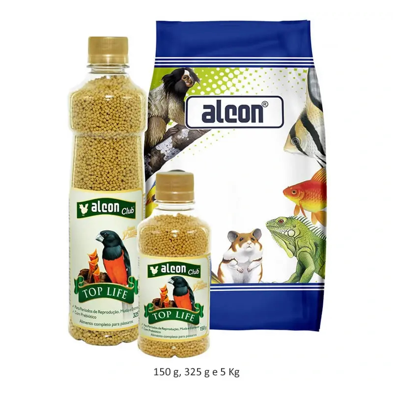 Ração Alcon Club Top Life 325g - Alimento Completo com Prebiótico para Pássaros