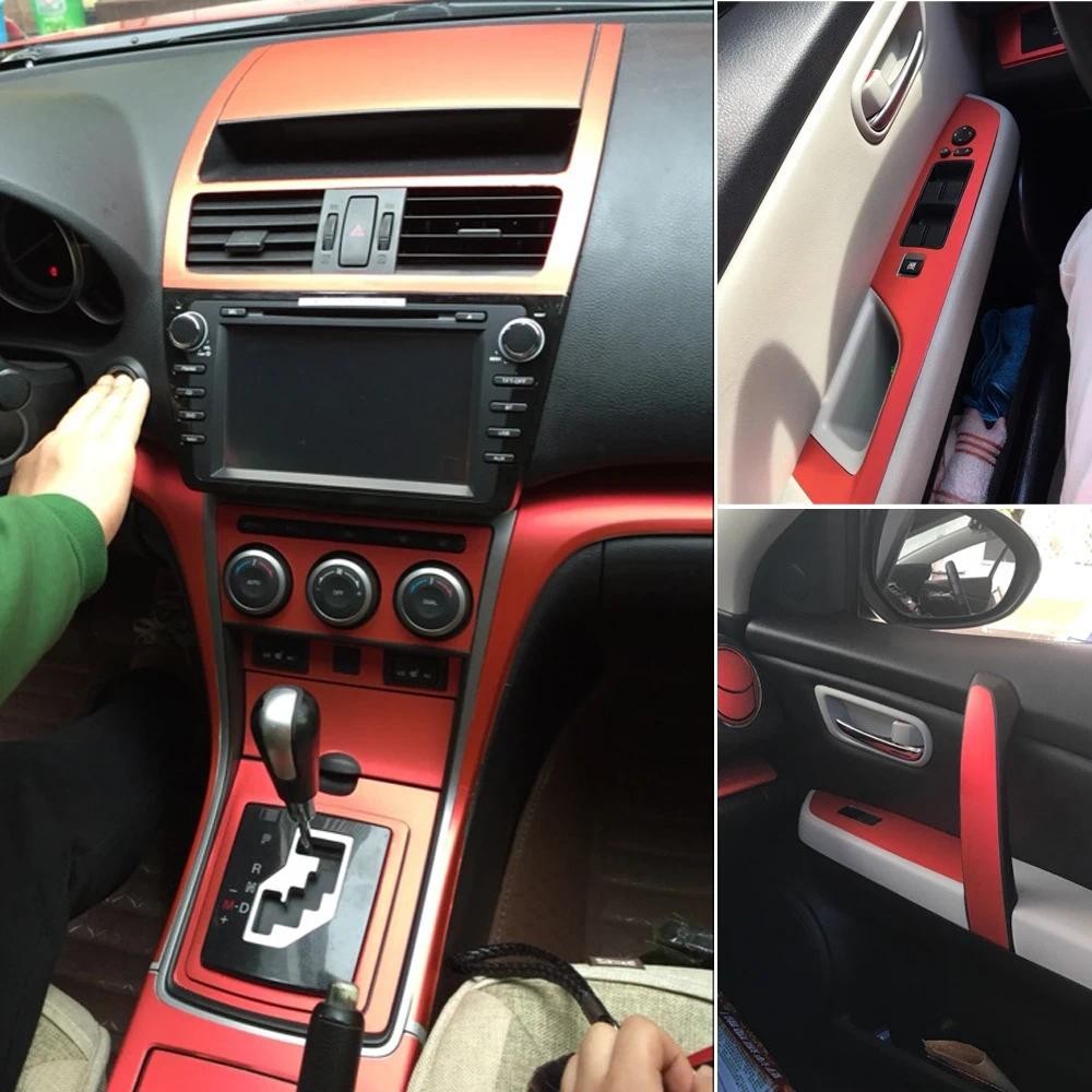 Para Mazda 6 2008-2015 Interior Painel De Controle Central Maçaneta Da Porta 3D 5D Adesivos De Fibra Carbono Decalques E
