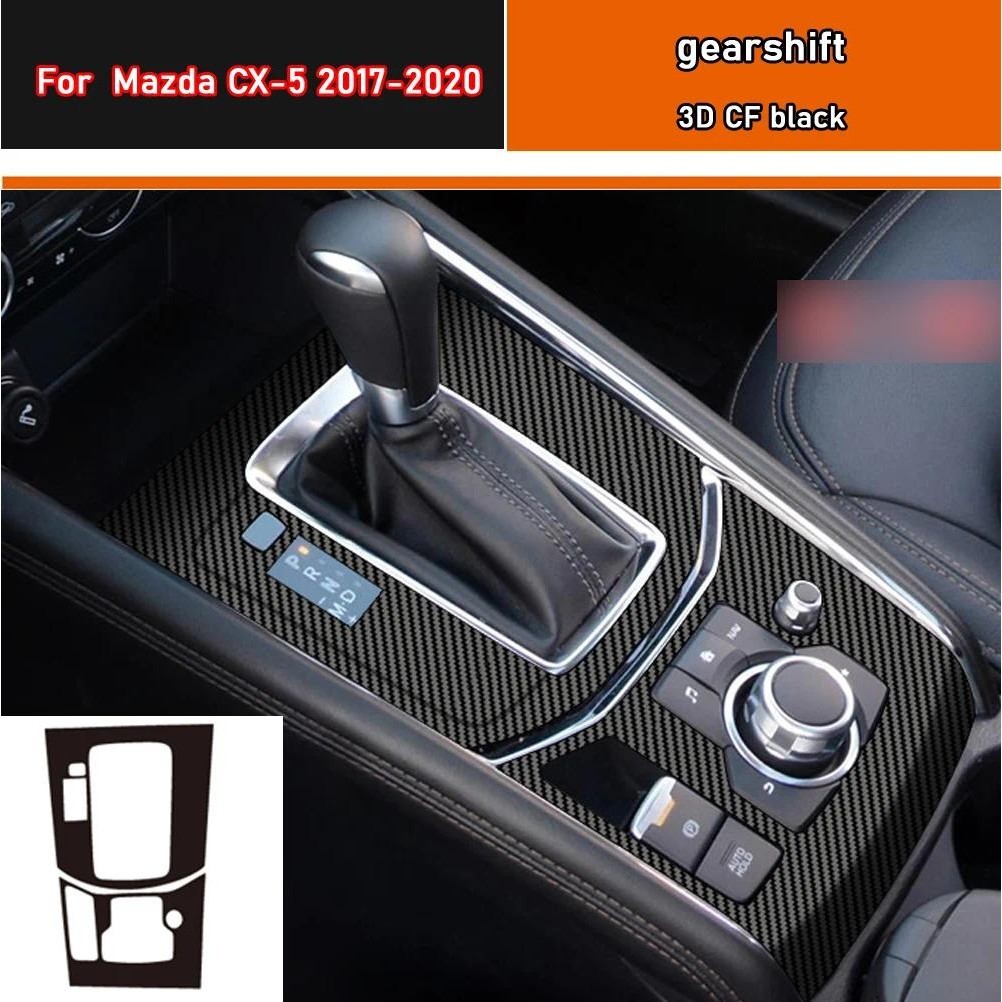 Adesivo Interior Do Carro Caixa De Engrenagens Película Protetora Para Mazda CX-5 2017-2020 Painel Da Janela Fibra Carbo