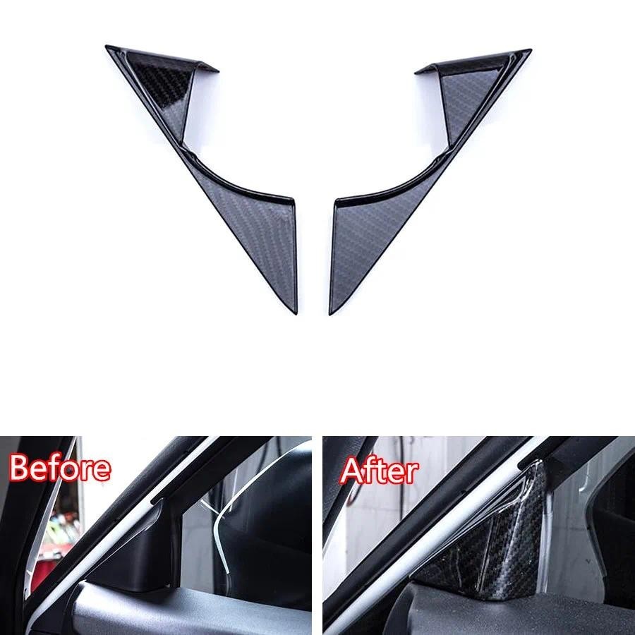 YAQUICKA Para Mazda 6 Atenza 2017 2018 Estilo Fibra De Carbono Porta Interior Do Carro Um Pilar Capa Adesivos Molduras D