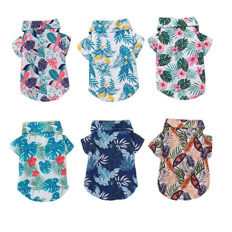 Roupas De Verão Para Cães Estilo Havaiano Sevenpet Summer Hawaiian Style Dog Clothes for Shih Tzu Cat Shirt Puppy Pet Cl