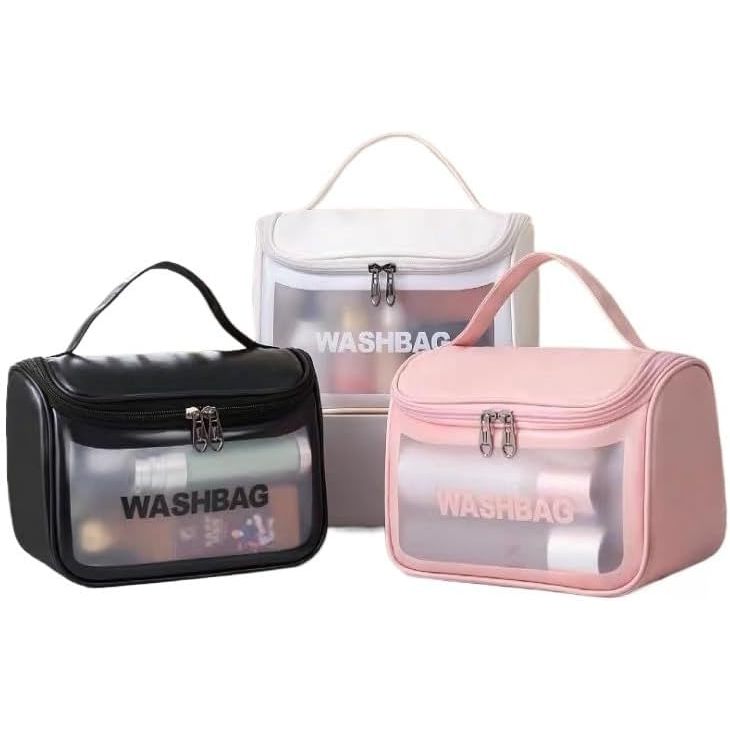 Necessaire Organizadora Viagem Maquiagem Transparente a Prova De Águas grande