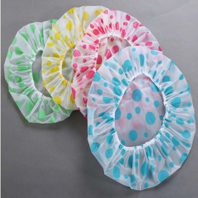 Toucas de Banho Transparente com Bolinhas ou Estampadas A Prova De Àgua