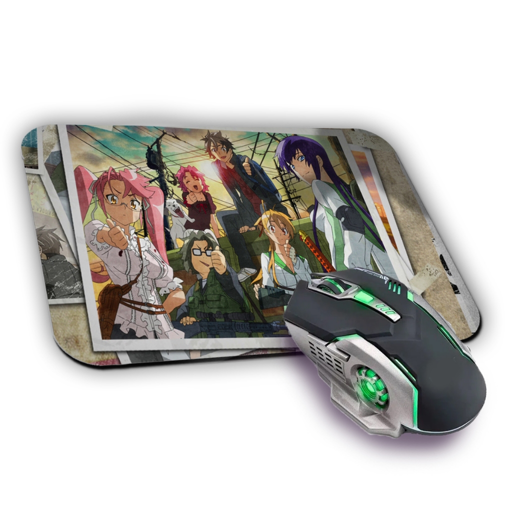 Mousepad High School of the Dead Anime Premium Gamer 22x18cm Otaku Geek
