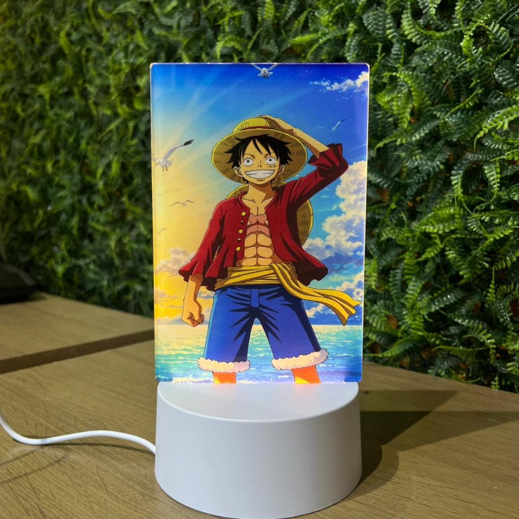 Luminária UV Anime LED Personalizada Base USB – Presente Geek Decorativo Otaku Luz Noturna Quarto Gamer
