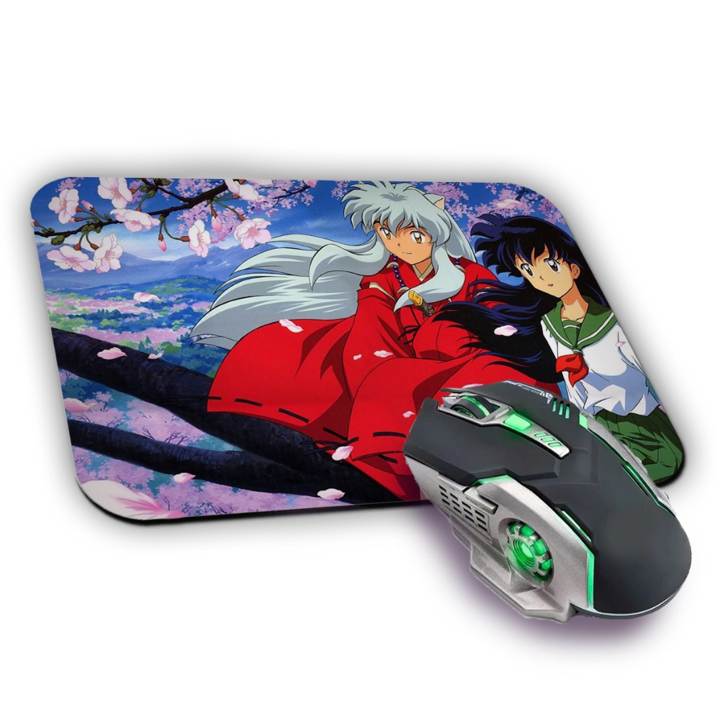 Mousepad Inuyasha Anime 22x18cm Personalizado Gamer Mouse Pad Geek Top Presente Otaku