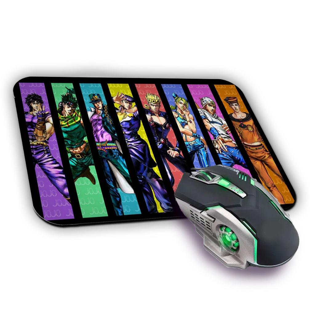 Mousepad Gamer JoJo’s Bizarre Adventure Anime Otaku Premium 22x18cm Geek