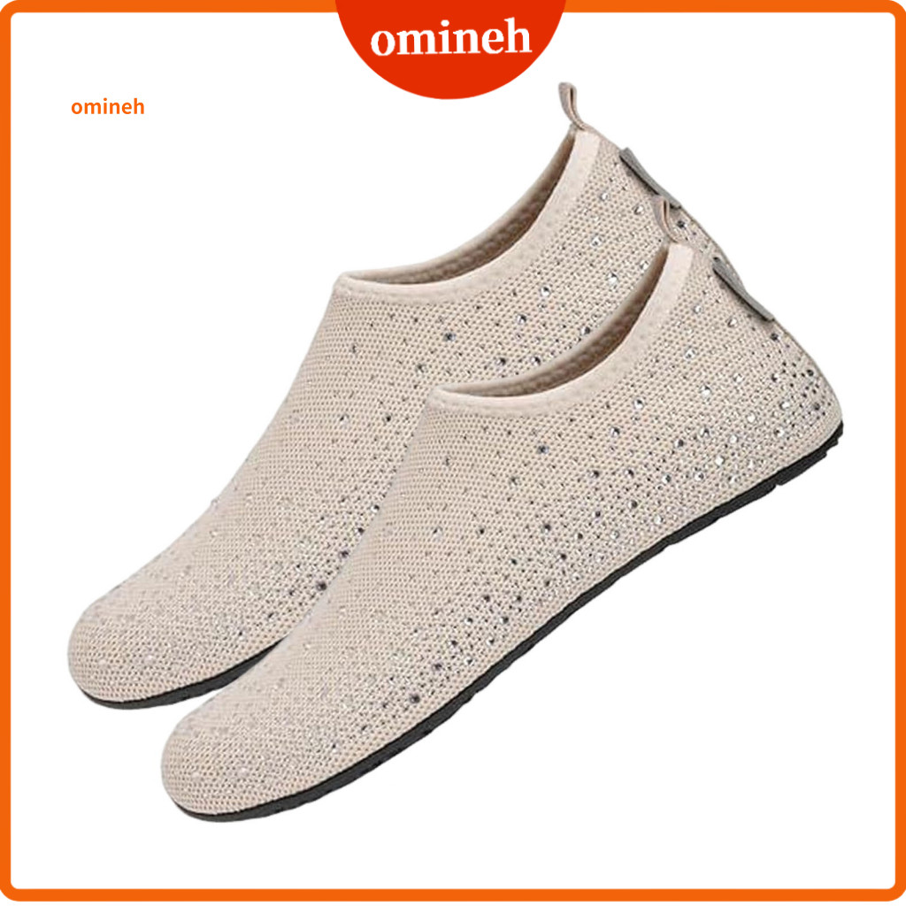 Wading Shoes Photogenic Beach Women’s Rhinestone Slip-on Water Breathable Quick-dry Mesh Socks Anti-slip Barefoot for