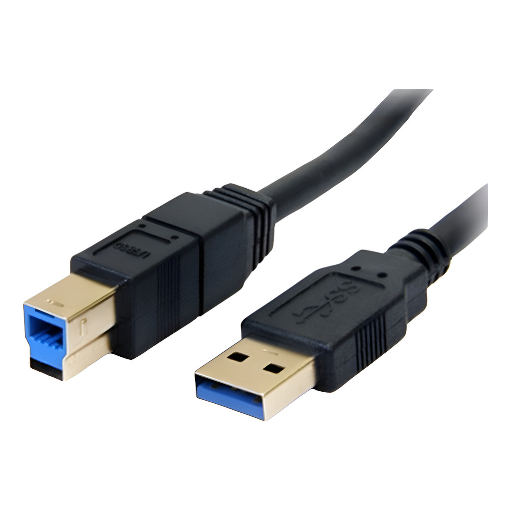 Cabo USB 3.0 AM x BM para HD externo, High Speed, 1metro