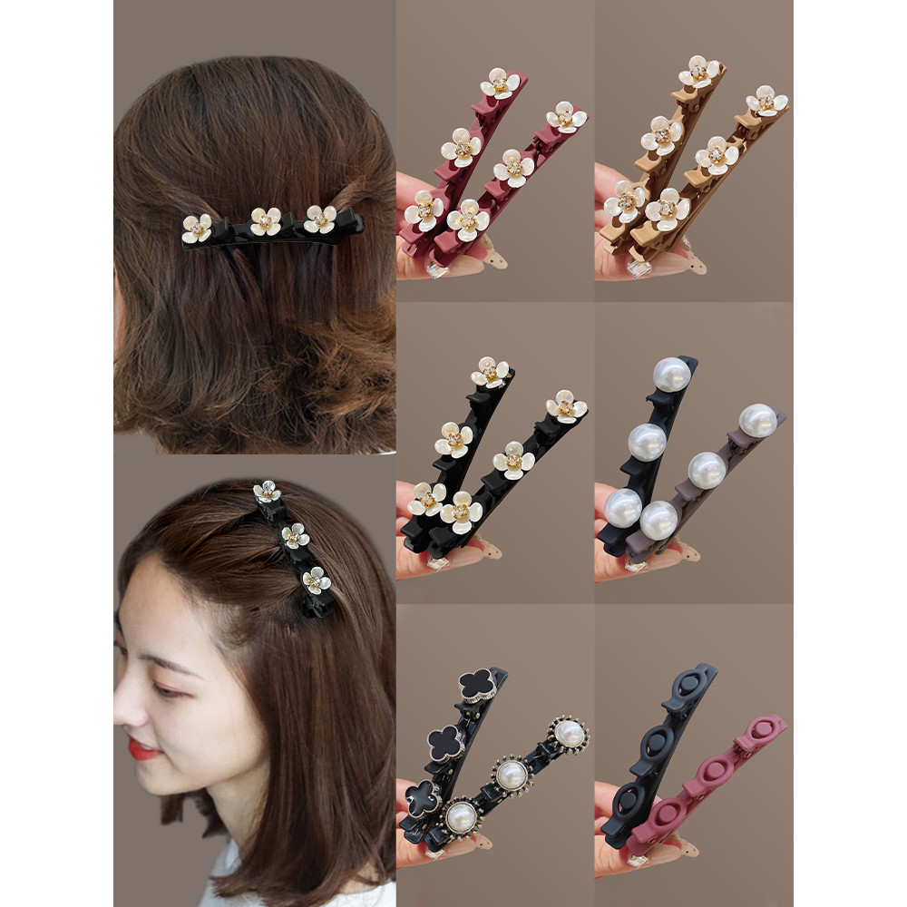 Cabelo curto data de validade ferramenta útil trançado grampo de cabelo feminino cabeça traseira 2024 novo estilo High-E