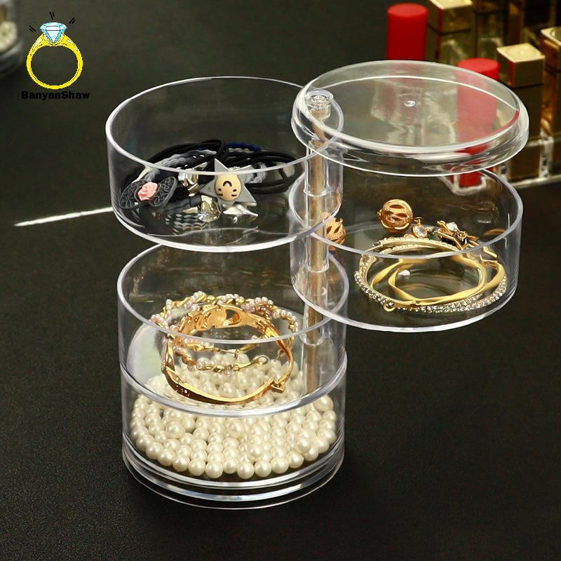 [BANY] Acrílico Transparente Redondo Caixa De Armazenamento Staable Cinto Ra Display Titular Para Relógio Jóias Cosmétic