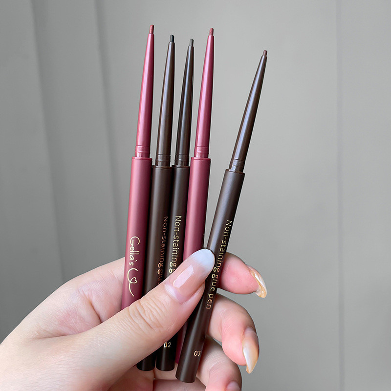Gella's Eyeliner Suave Não Mancha À Prova D 'Água de Longa Duração Ponta Fina Cor Delineador Caneta Gel Preto Vinho Verm