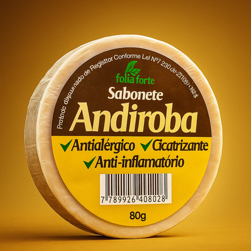 Sabonete de Andiroba Natural 80g Cicatrizante Anti-inflamatório