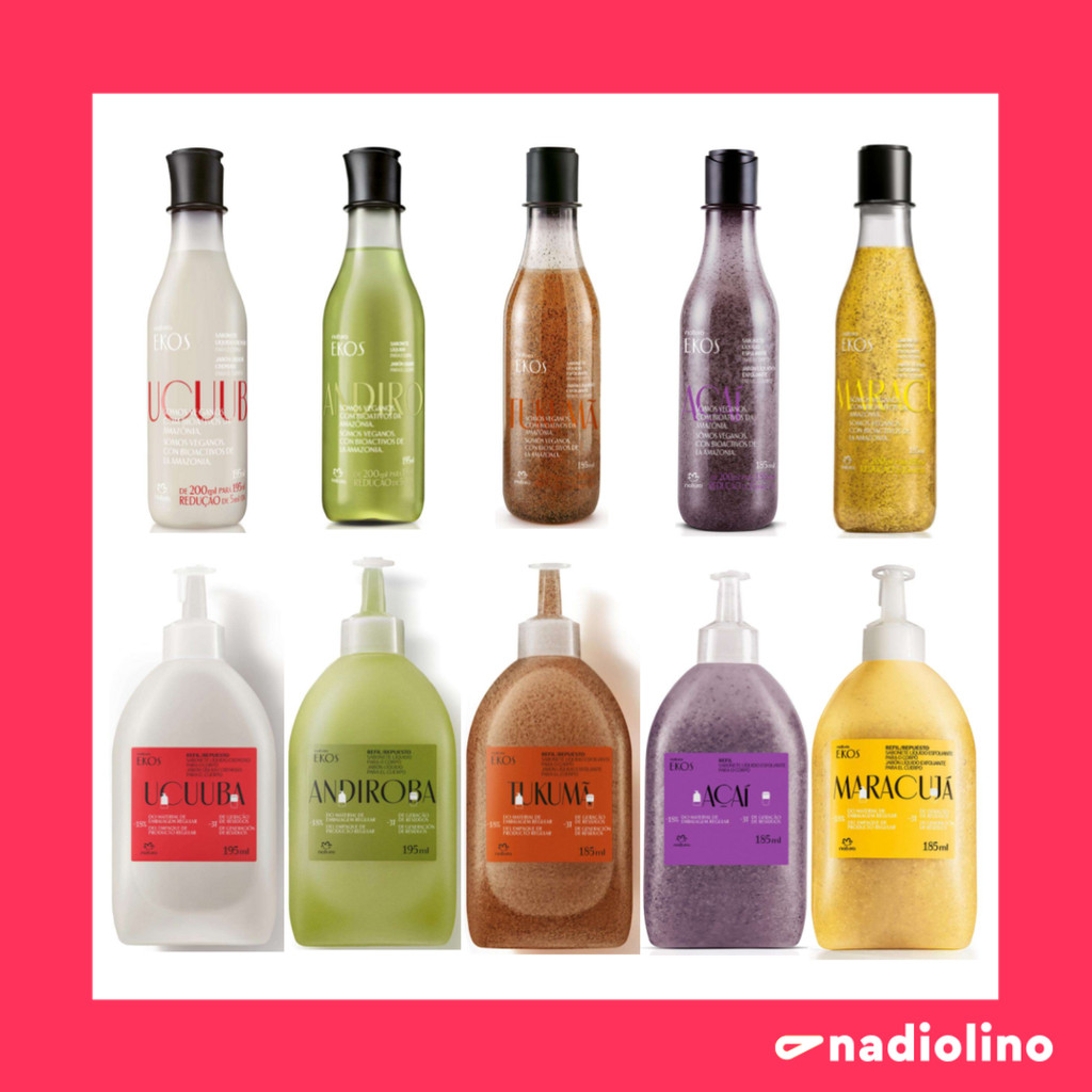 Sabonete Líquido Corporal Natura Ekos Cremoso e/ou  Esfoliante - Maracujá, Açaí, Andiroba, Ucuuba, Tukumã.