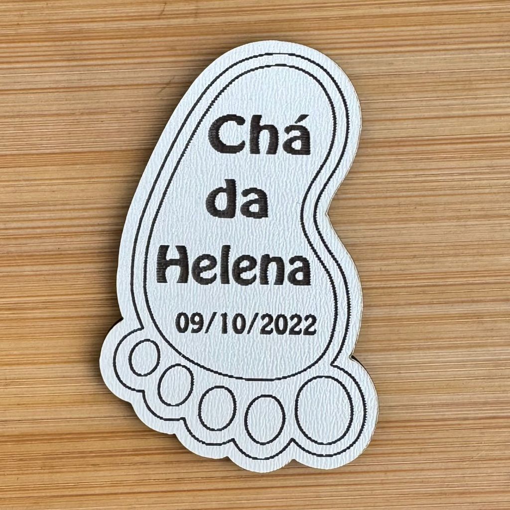 Kit Imãs de Geladeira Pezinho Bebê em MDF | Lembrancinha Chá de Bebê, Chá de Fralda e Aniversários Personalizado MDF