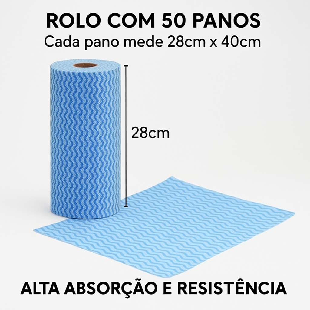 Pano Multiuso Tipo Perfex picotado 50 unidades. Alta absorção e reutilização. Limpeza Doméstica e Profissional. Pano