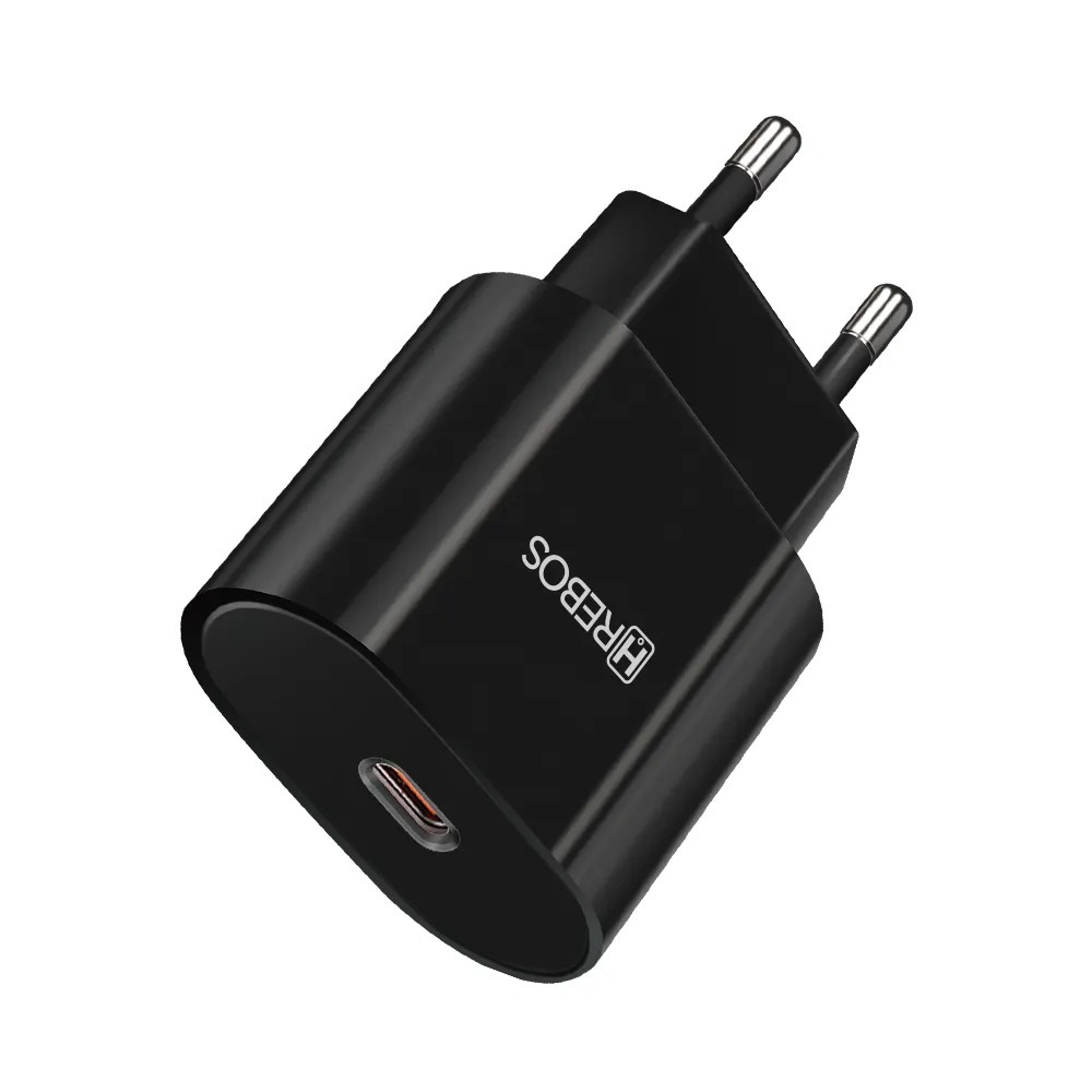 Carregador Hrebos Crg-211 Turbo Volt Max 20w Usb-c Pd Preto