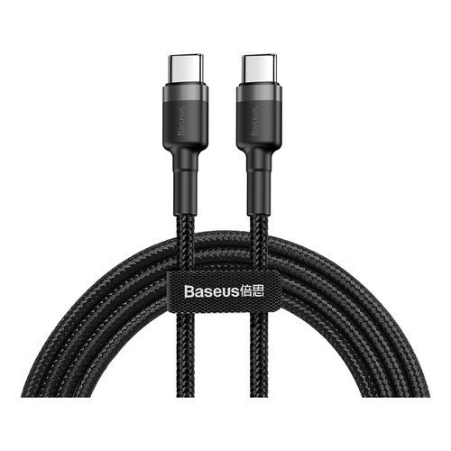 Cabo Black Turbo Baseus Tipo-C P/ Tipo-C 20W 200 CM