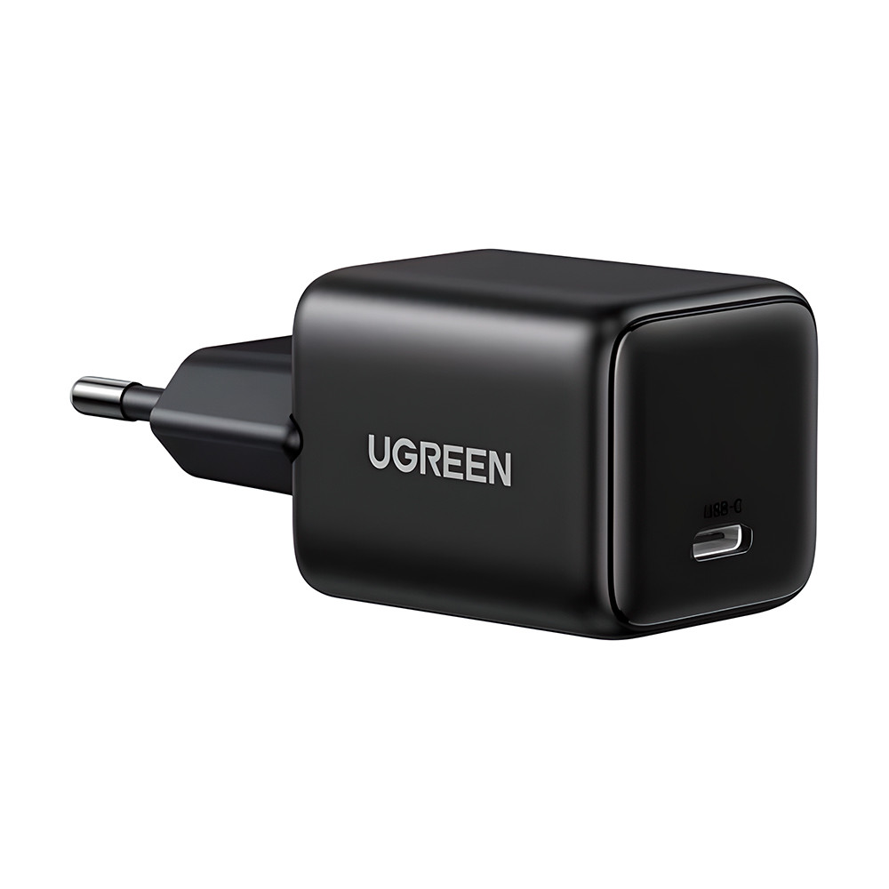 Carregador Ugreen 20W USB-C GaN PD3.0 QC4 Rápido Preto