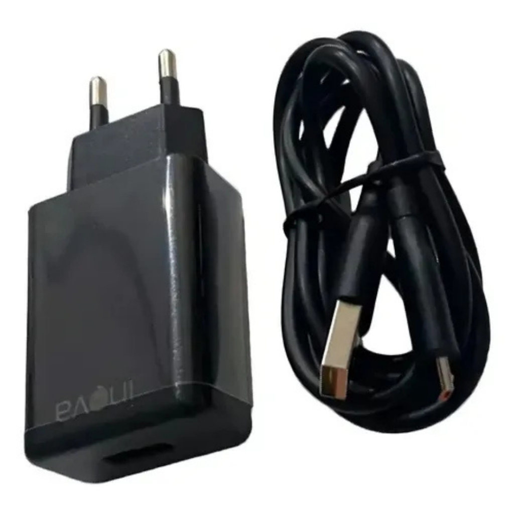Carregador Rápido 20W USB Tipo C Preto | Compatível Android e iOS | Carregamento Seguro