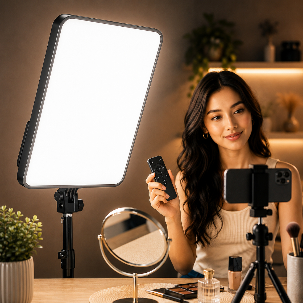 Kit Ring Light Luz Led Profissional 22 Polegadas 70w de Potência + Tripé 1,80 Metros para video