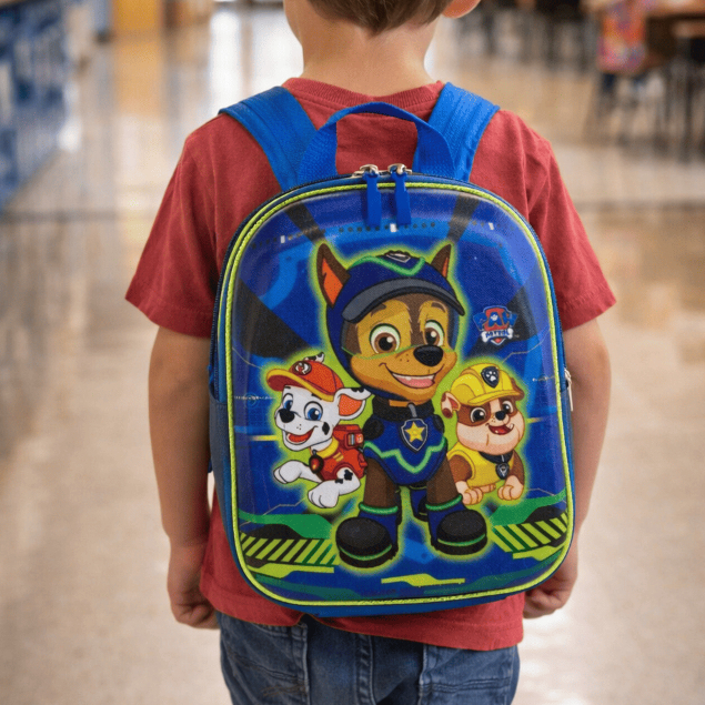 Mochila Infantil Chase Patrulha Canina Azul Pequena Compacta Escolar Duravel