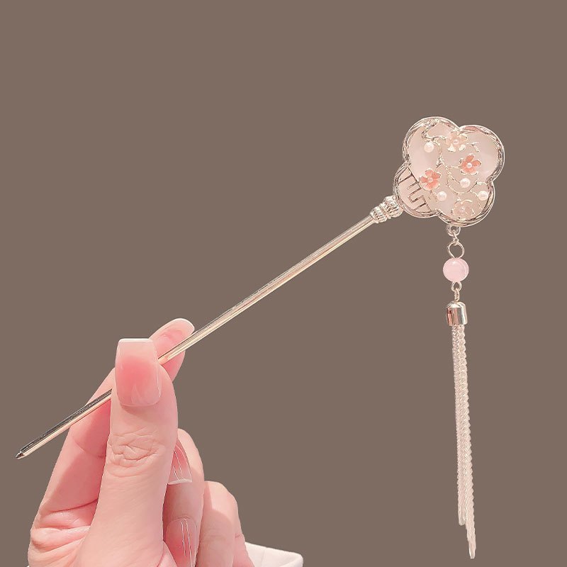 Novo estilo chinês flor de ameixa hairpin High-End hairpin fluxo antigo hairpin Hanfu cocar acessórios para o cabelo cri
