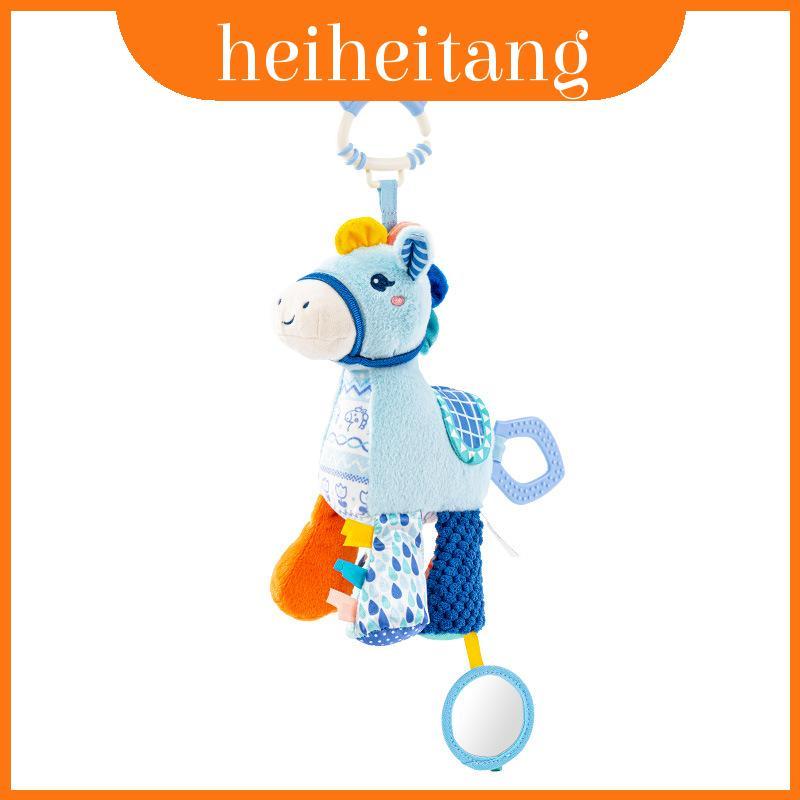 Brinquedo De Chocalho De Pelúcia Para Bebê Pônei Arco-Íris Com Som Suave Estimulação Visual De Toque Infantil E