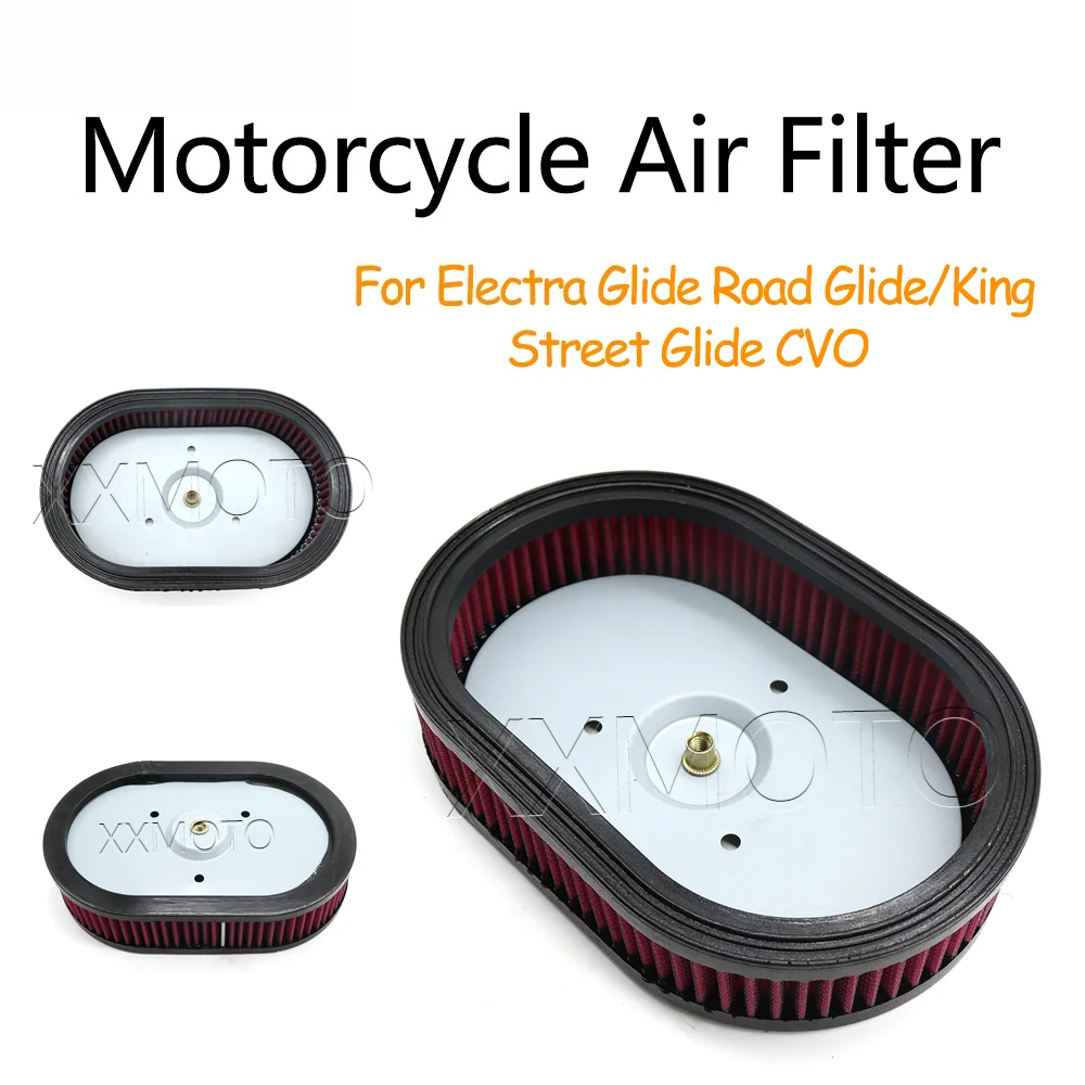Limpador De Entrada De Filtro De Ar De Alto Fluxo Para Harley Electra Road Glide Street King Cvo