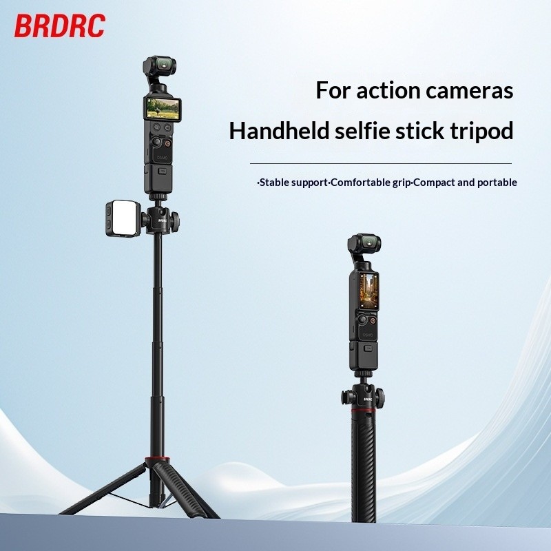Adequado para DJI POCKET 4/acção 6/5/4/X5 cardan extensão haste tripé Selfie vara suporte acessórios