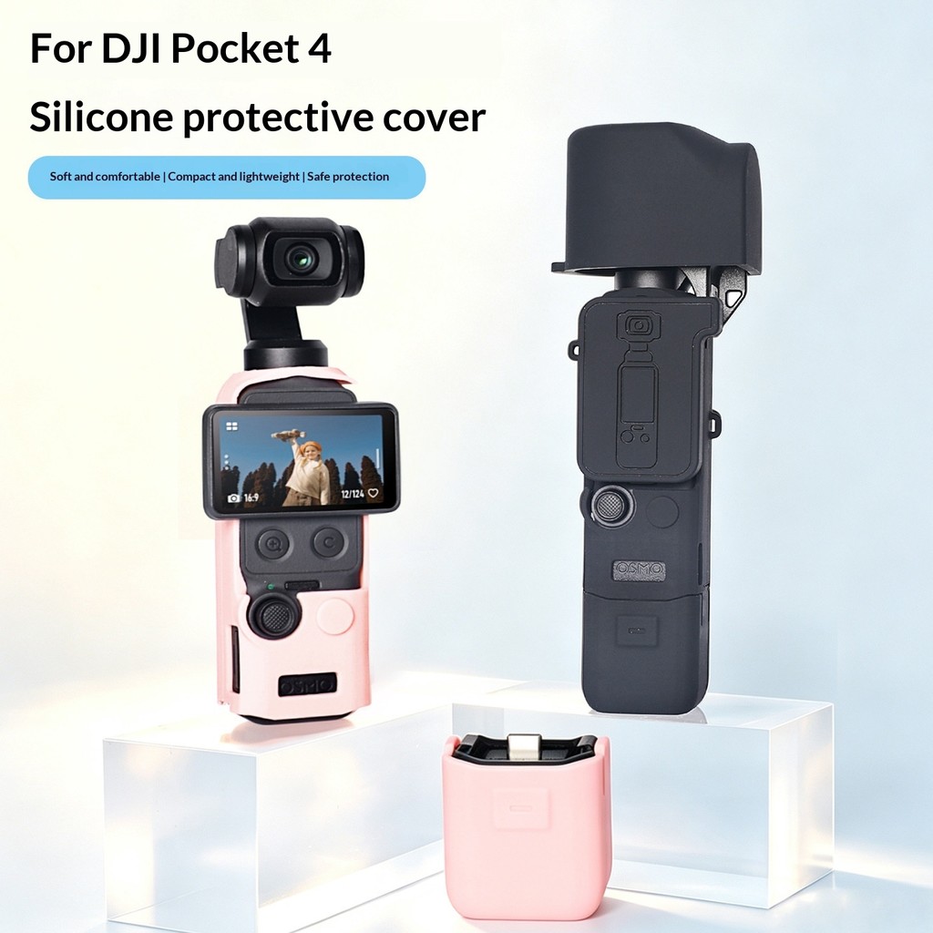 Adequado para DJI OSMO POCKET 4 Silicone capa protetora cardan câmera corpo caso tela acessórios