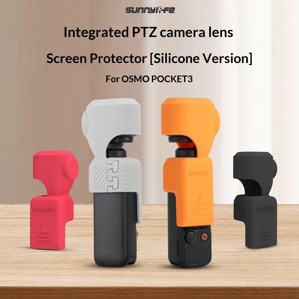 Sunnylife adequado para DJI OSMO POCKET 3 Silicone capa protetora cardan caso protetor acessórios resistentes a choques