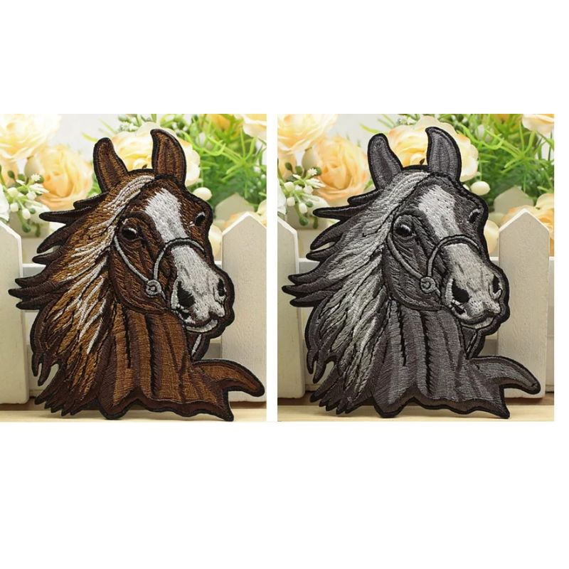 Adesivo de Roupa Country Aplique Ferradura Patch Bordado Termocolante Cavalo