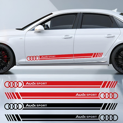 Adesivo Faixa Audi Sport A1 A3 A4 A5 Q3 Q5 Q7 S1 S3 R S Line Personalizado - Informar