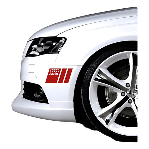 Adesivo Carro Compatível Audi Sport A3 A4 A5 Q3 S3 Bandeira Vermelho