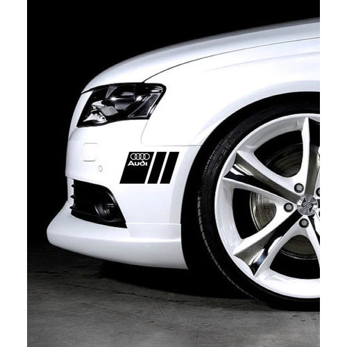 Adesivo Carro Compatível Audi Sport A3 A4 A5 Q3 S3 Bandeira Preto