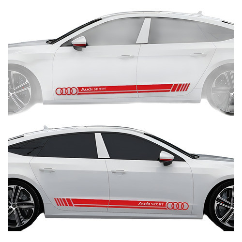 Adesivo Faixa Audi Sport A1 A3 A4 A5 Q3 Q5 Q7 S1 S3 R S Line Vermelho