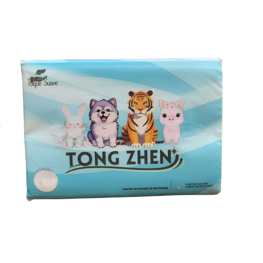 KIT 10UN Caixa Papel Folha Dupla Branco Para Banheiro Bolsa Ou Para Pets