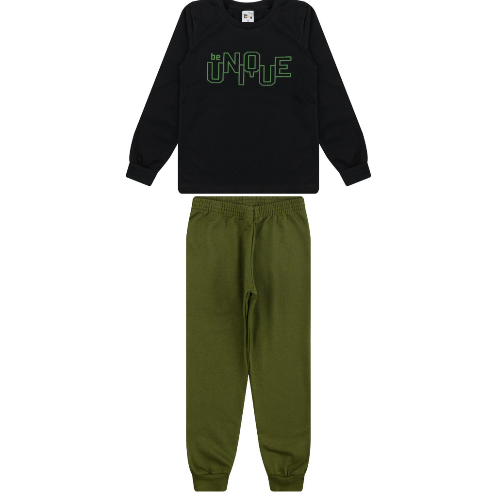 Conjunto Masculino Blusa Em Meia Malha Be Unique e Calça Moletom