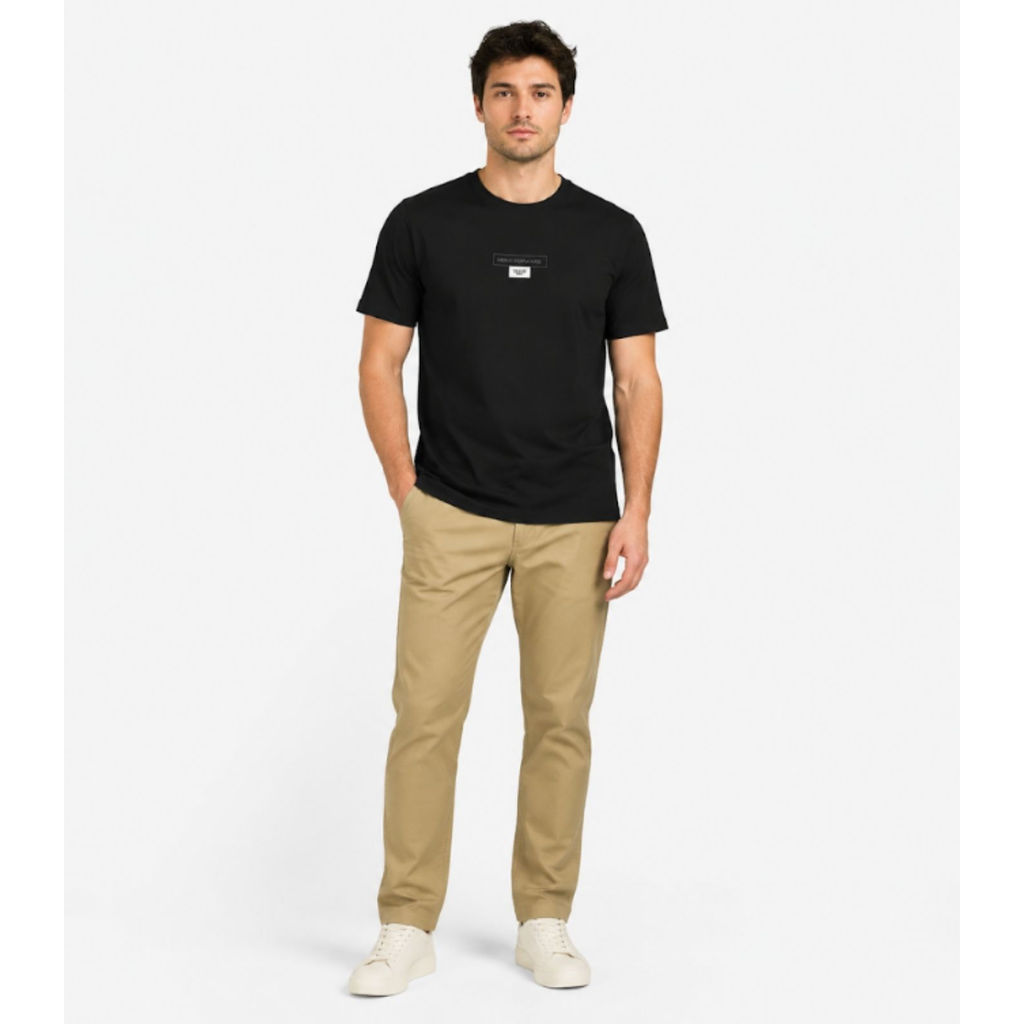 Camiseta Masculina em Meia Malha Diametro Preto